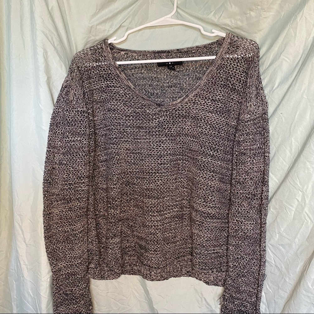 gray knit top